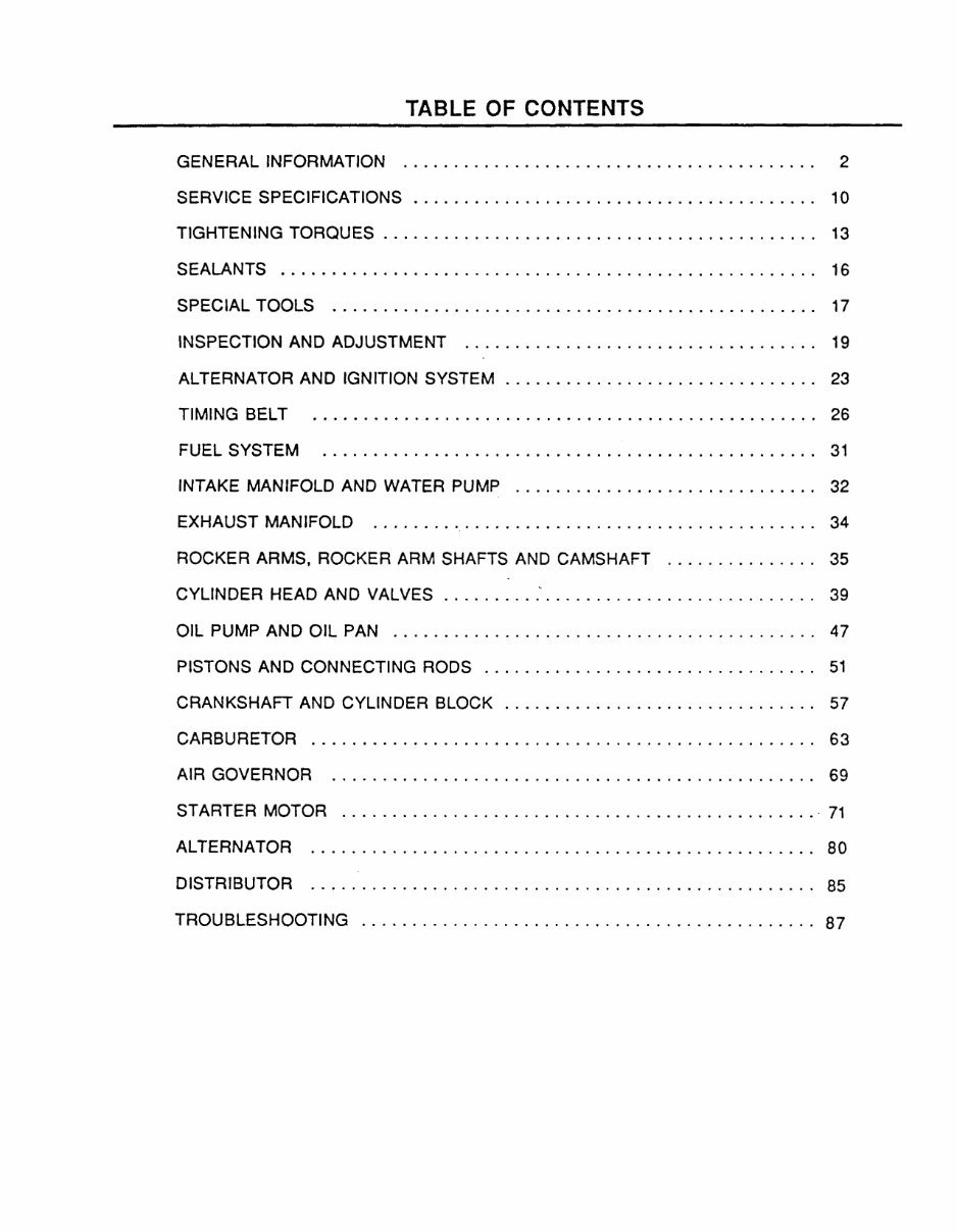 Mitsubishi 4G15 Gasoline Engine FG10 FG15 FG18 Forklift Trucks Complete Workshop Service Repair Manual preview img 5