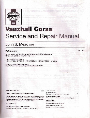 1997-2000 Vauxhall Opel Corsa Service & Repair Manual preview img 2