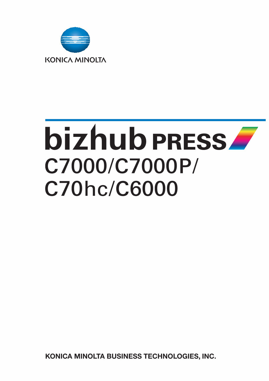 Konica Minolta bizhub PRESS C7000 / C7000P/ C70hc / C6000 Service Repair Manual preview img 1