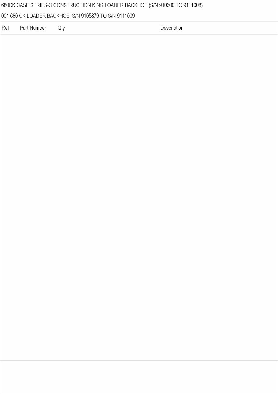 CASE 680C CK BACKHOE Loader Parts Catalog Manual preview img 2