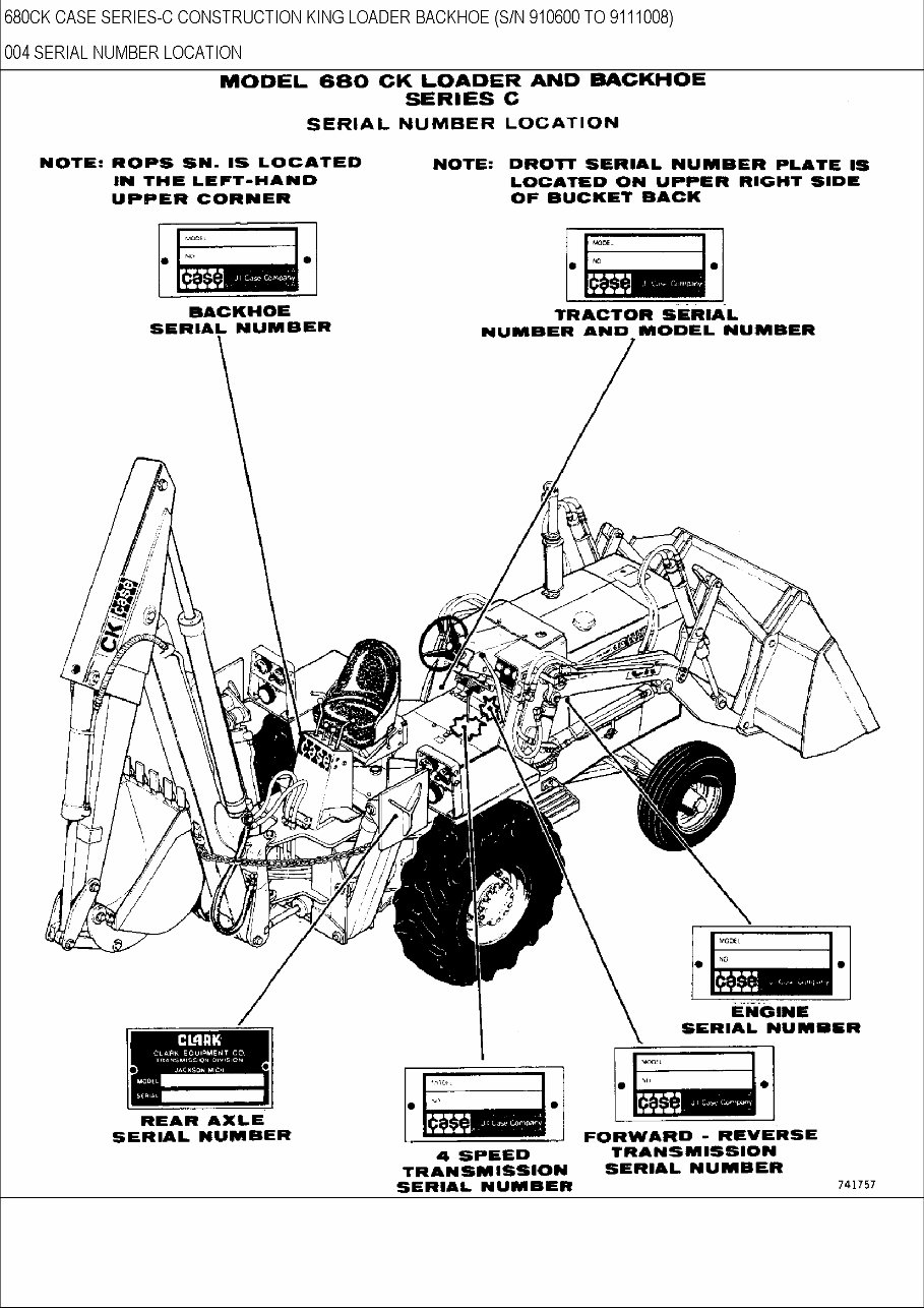 CASE 680C CK BACKHOE Loader Parts Catalog Manual preview img 3