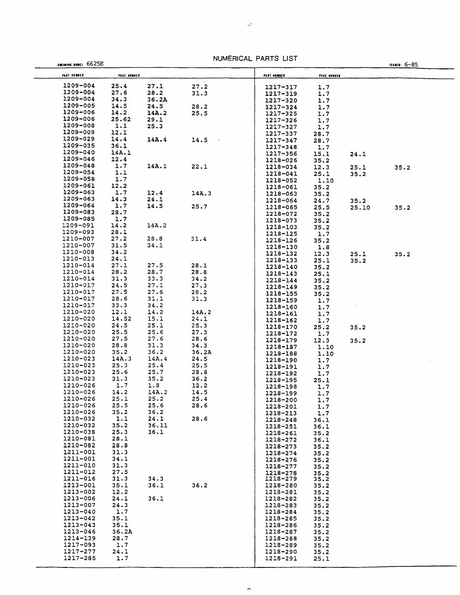 KOEHRING Hydraulic Excavator 6625 Parts Manual preview img 7