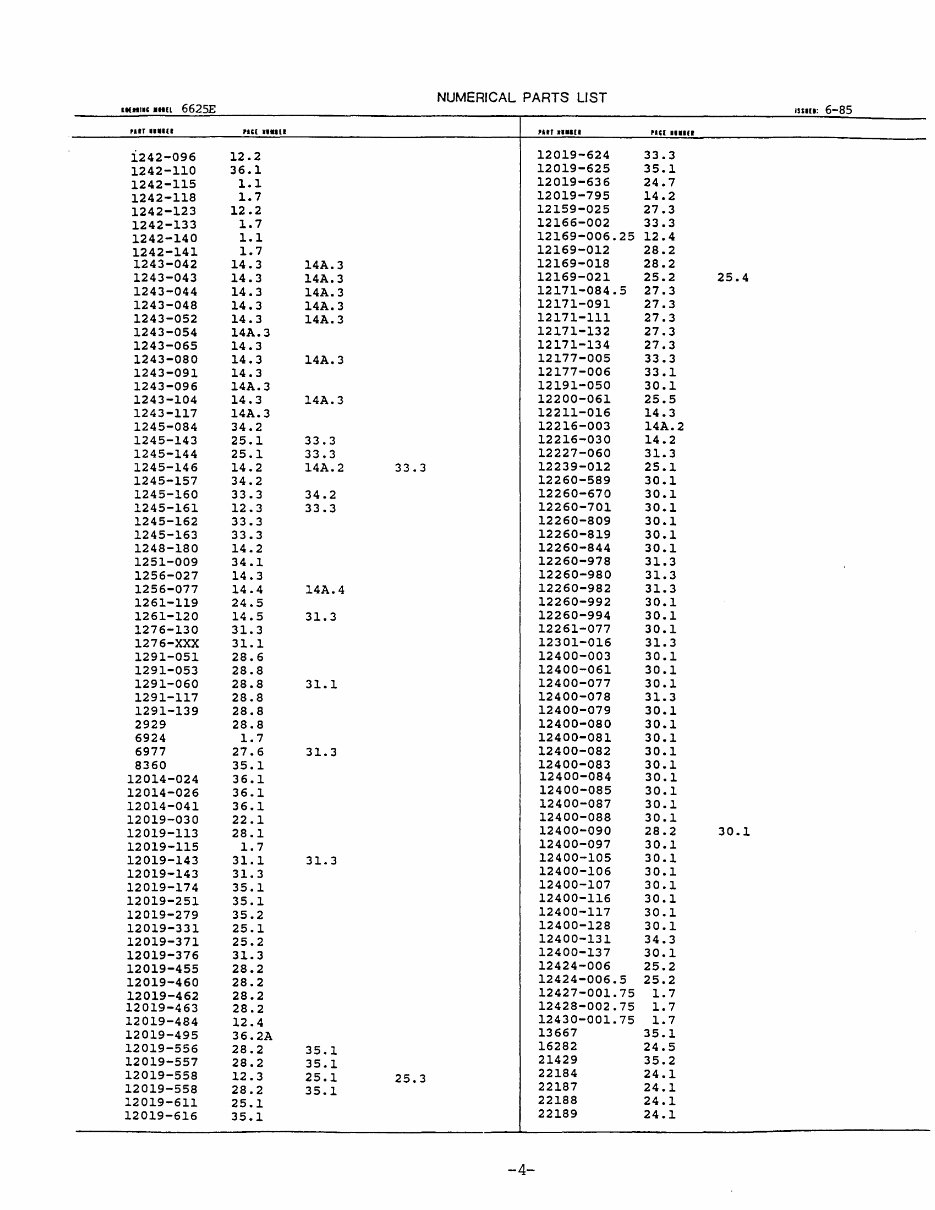 KOEHRING Hydraulic Excavator 6625 Parts Manual preview img 9