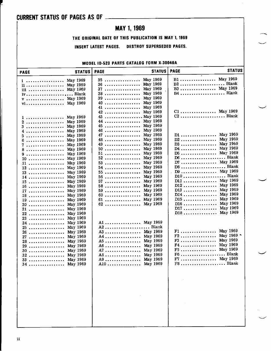 Continental Aircraft Engines IO-520 Parts Manual preview img 2