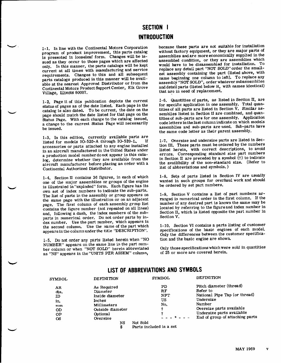 Continental Aircraft Engines IO-520 Parts Manual preview img 4