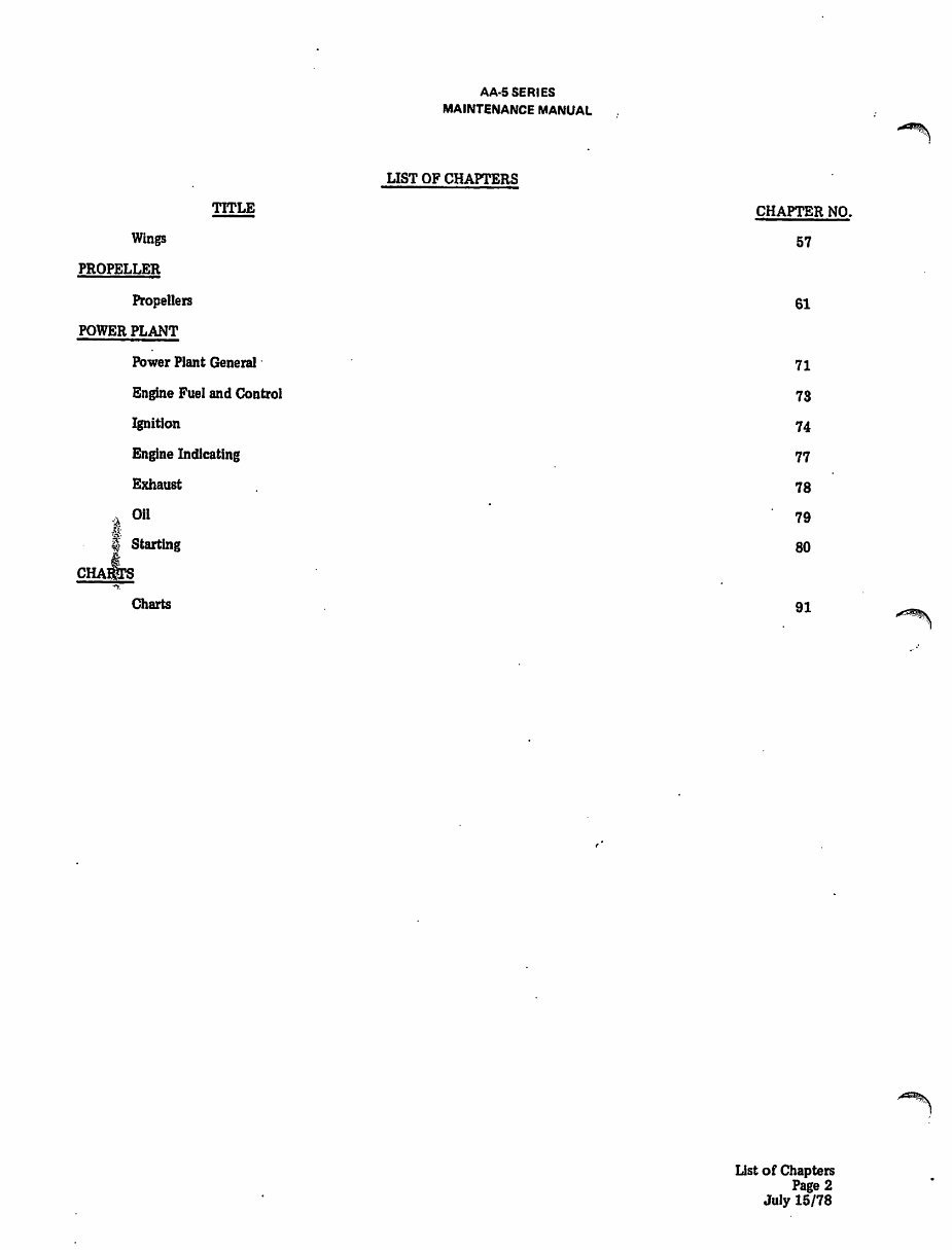 Grumman AA5 Traveler Cheetah Tiger Maintenance Manual preview img 3