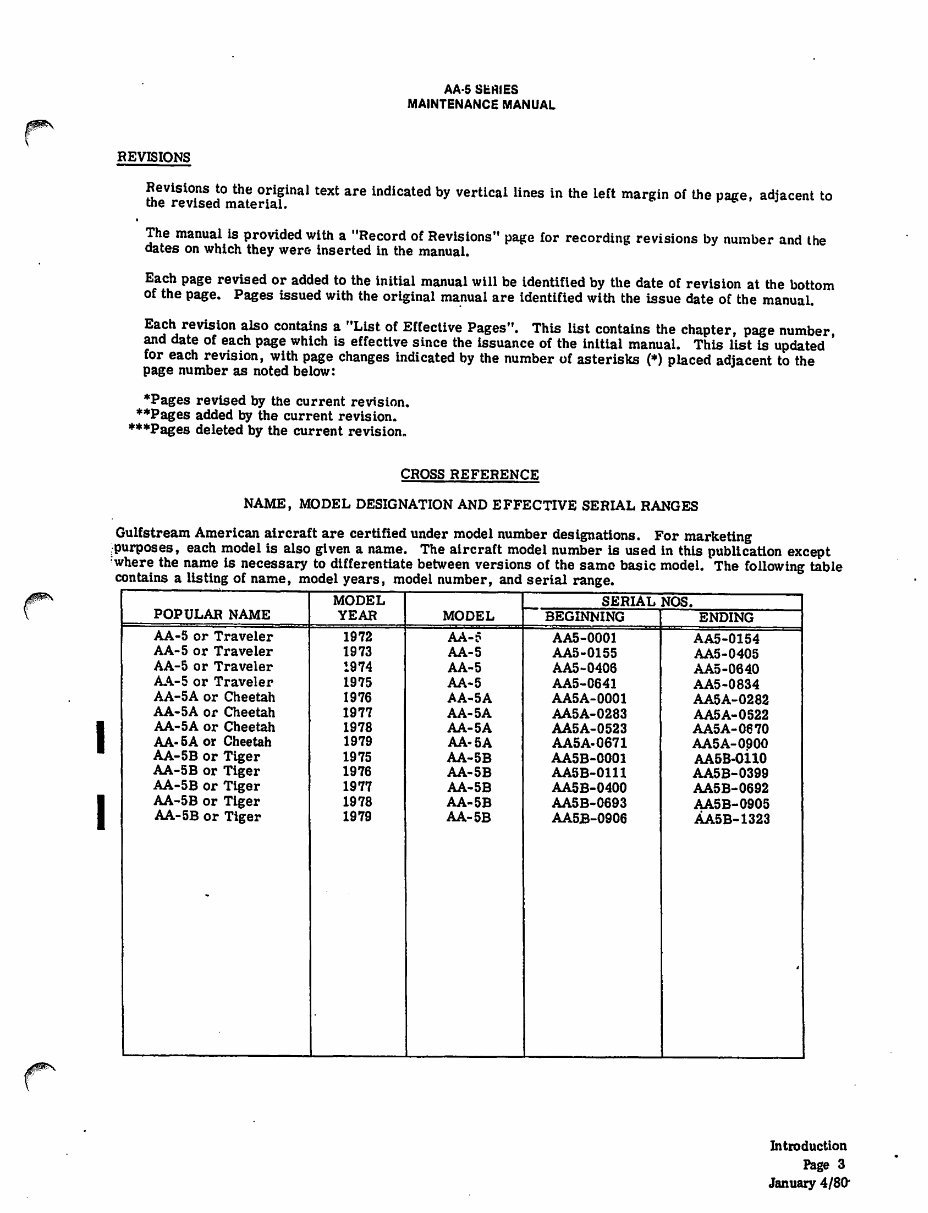 Grumman AA5 Traveler Cheetah Tiger Maintenance Manual preview img 6