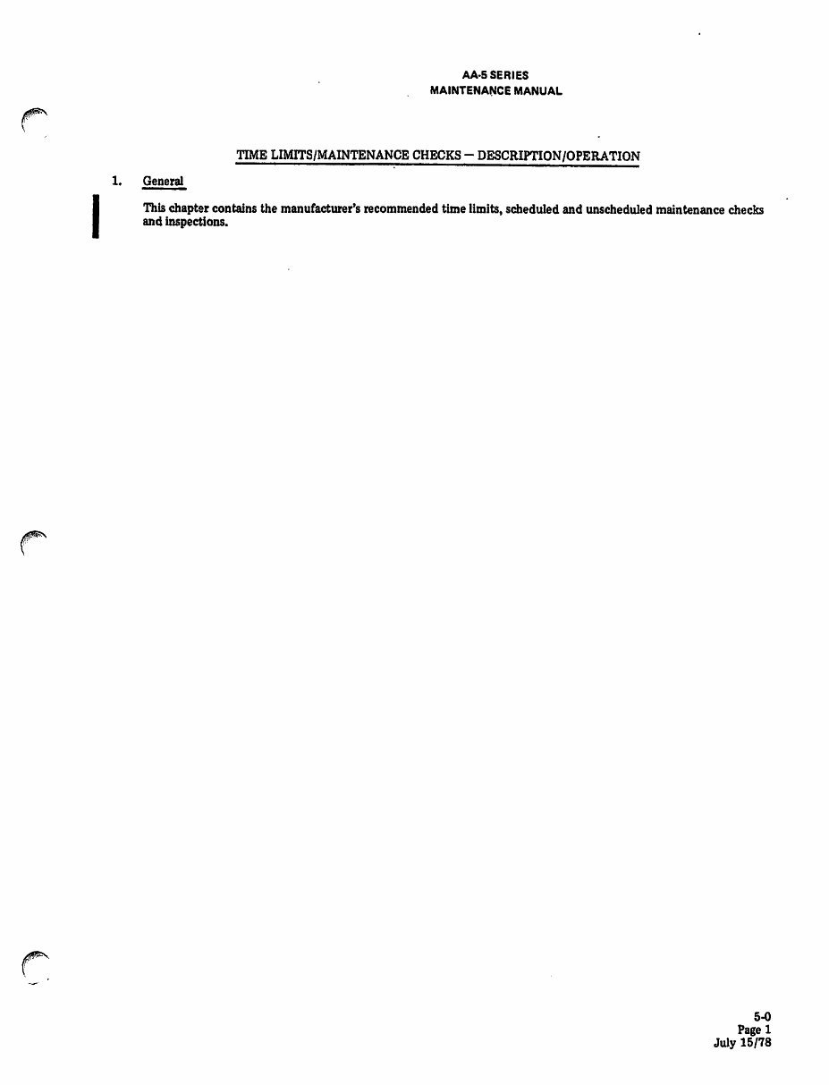 Grumman AA5 Traveler Cheetah Tiger Maintenance Manual preview img 8