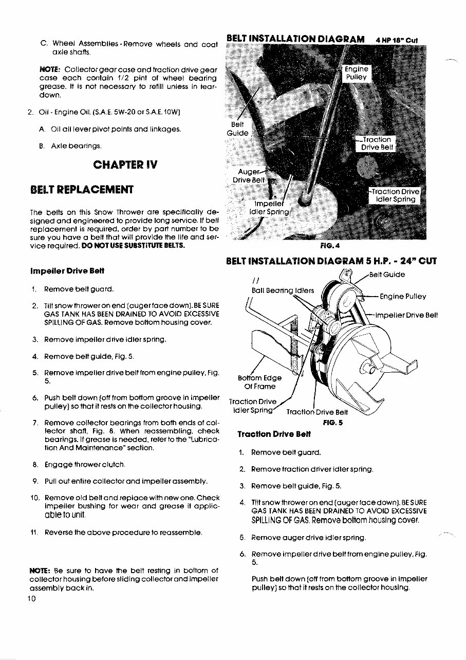 Gilson Snow Thrower service repair manual maintenance preview img 10