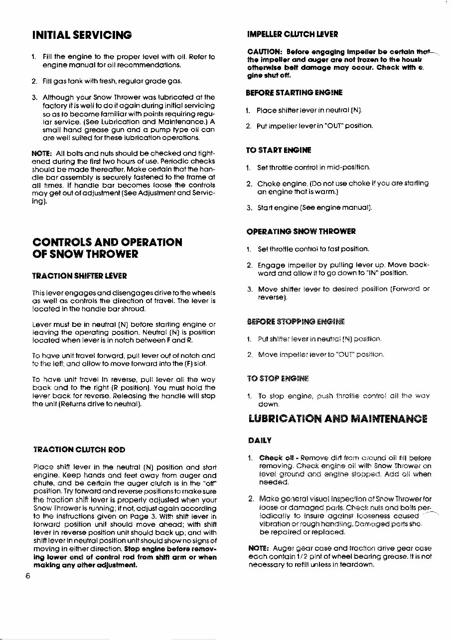 Gilson Snow Thrower service repair manual maintenance preview img 6