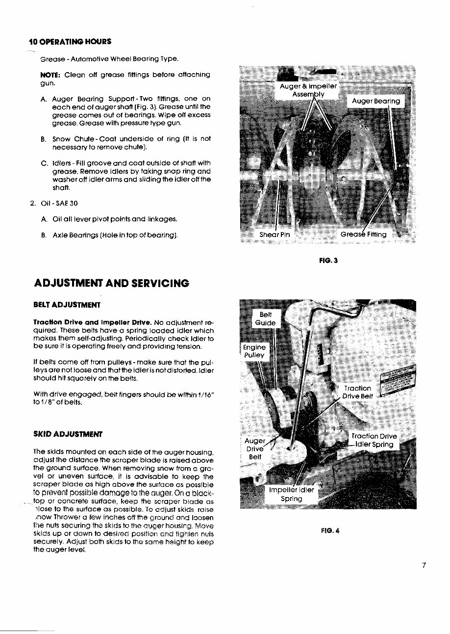 Gilson Snow Thrower service repair manual maintenance preview img 7