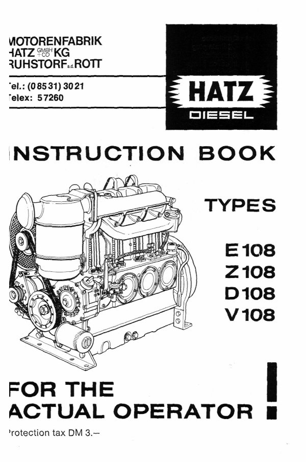 Hatz 108 Instruction Manual preview img 2