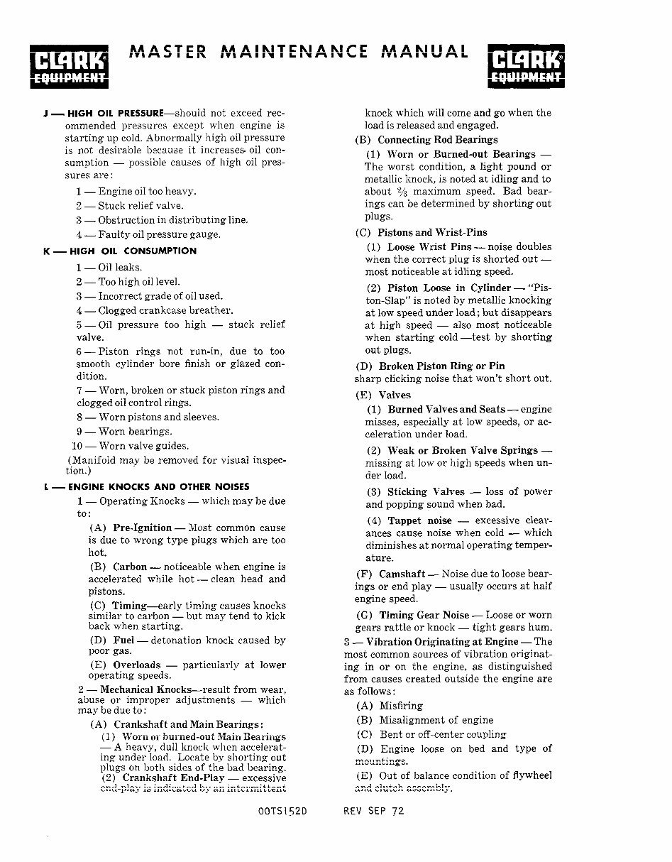 CLARK Forklift C500 20/30 Workshop Service Shop Repair Manual preview img 10