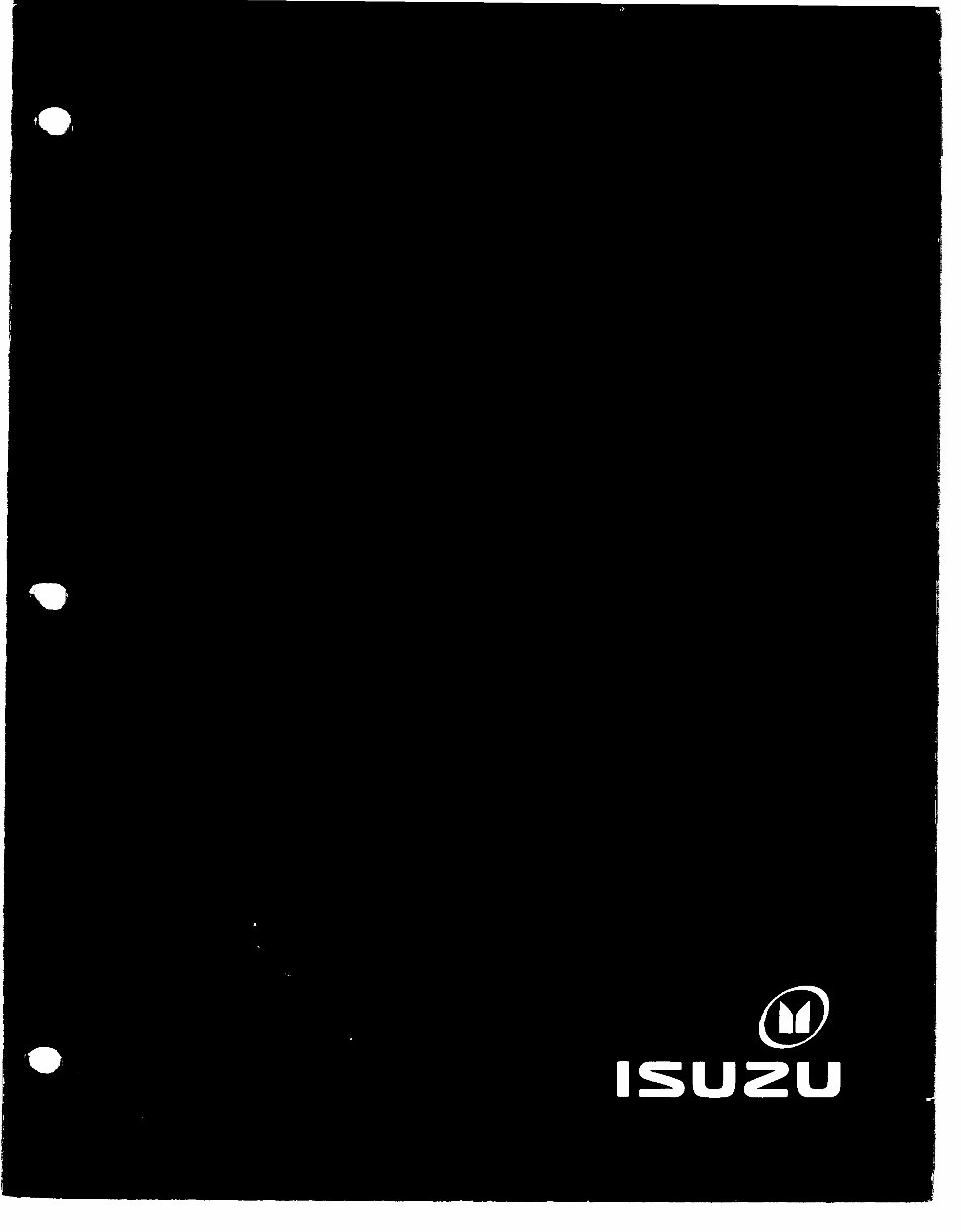 1995 ISUZU TROOPER UX Workshop Service / Repair Manual - COVERS SRS SUPPLEMENTAL RESTRAINT System 130+ Pages - !! preview img 1