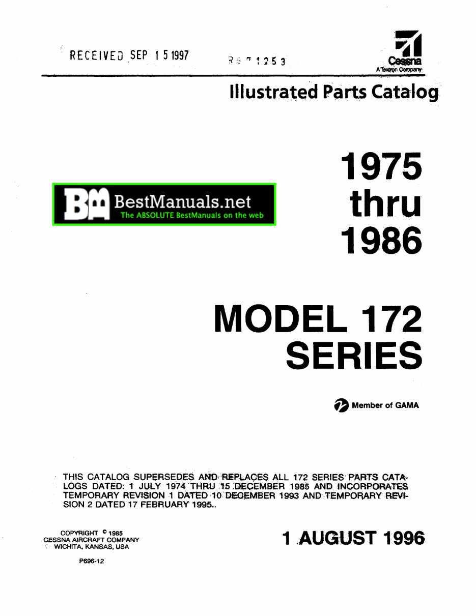 1975-1986 Cessna 172 Parts Catalog preview img 1
