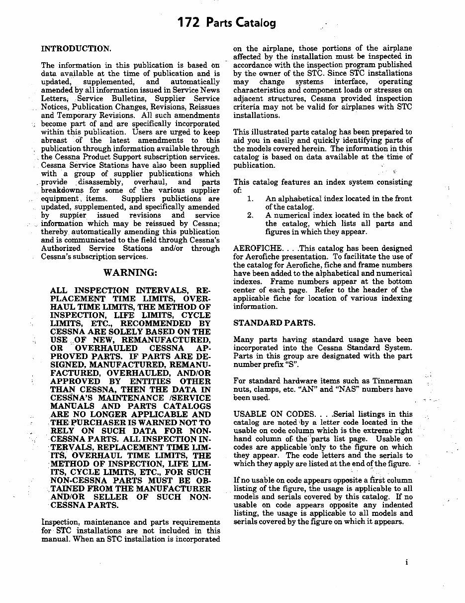 1975-1986 Cessna 172 Parts Catalog preview img 3