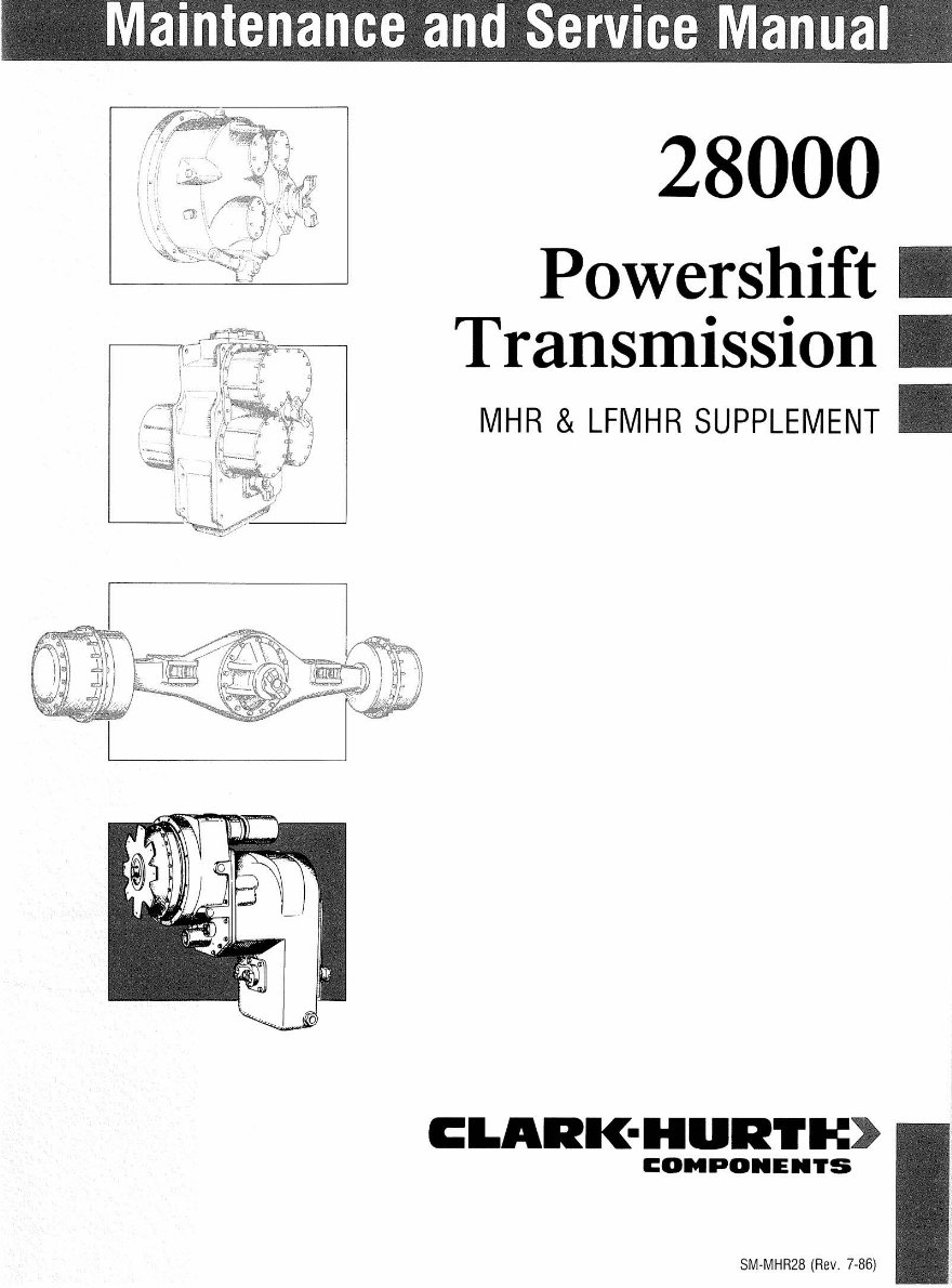 CLARK HURTH 28000 POWERSHIFT Transmission Workshop Service M preview img 1