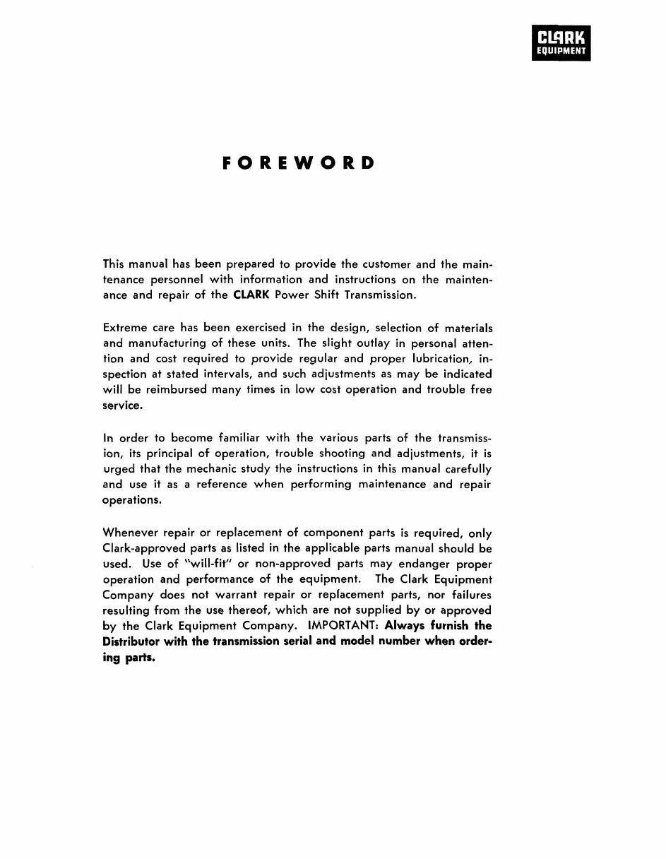 CLARK HURTH 28000 POWERSHIFT Transmission Workshop Service M preview img 4