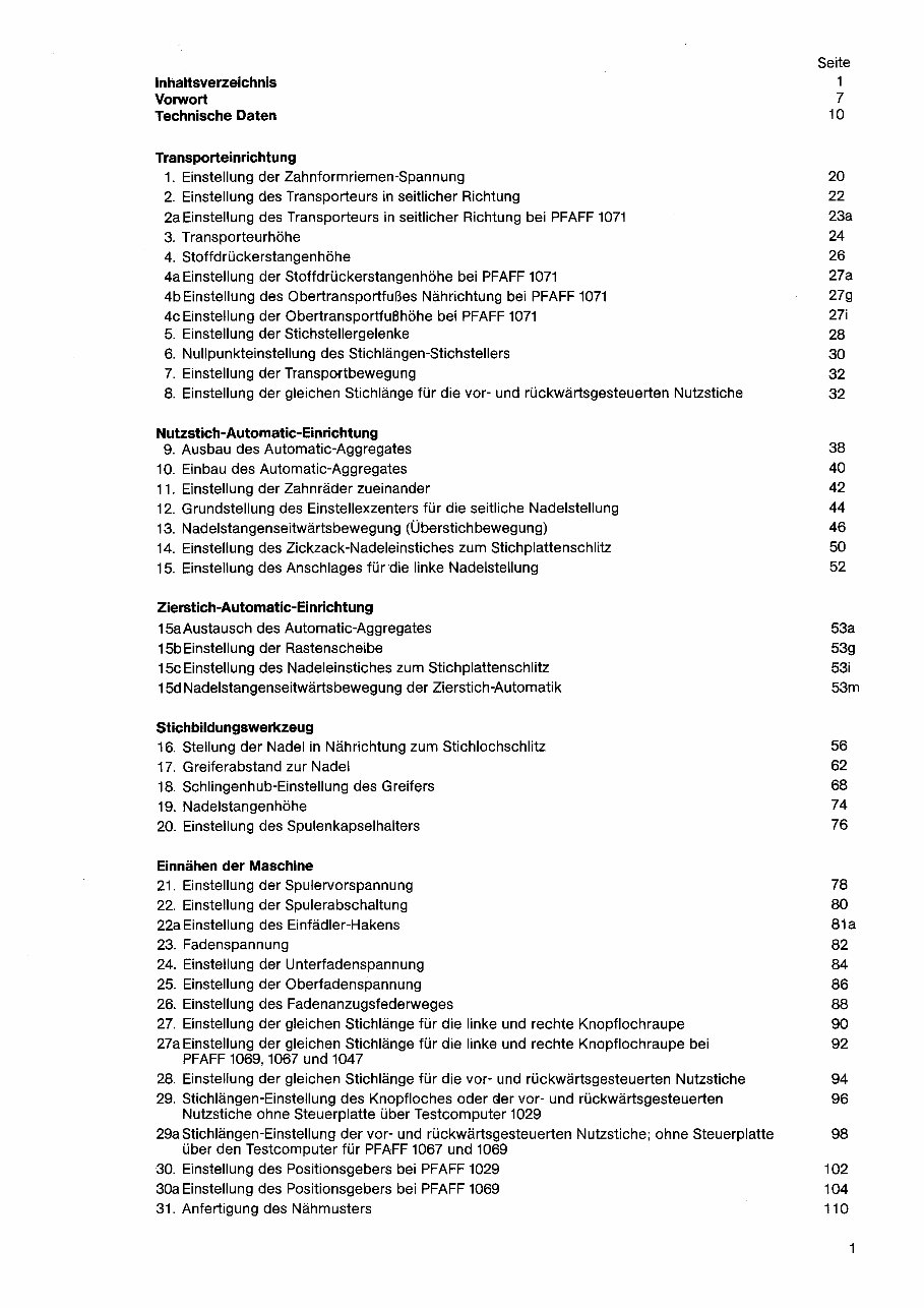 Pfaff Sewing Machines (905 to 1222) Service & Repair Manual preview img 4