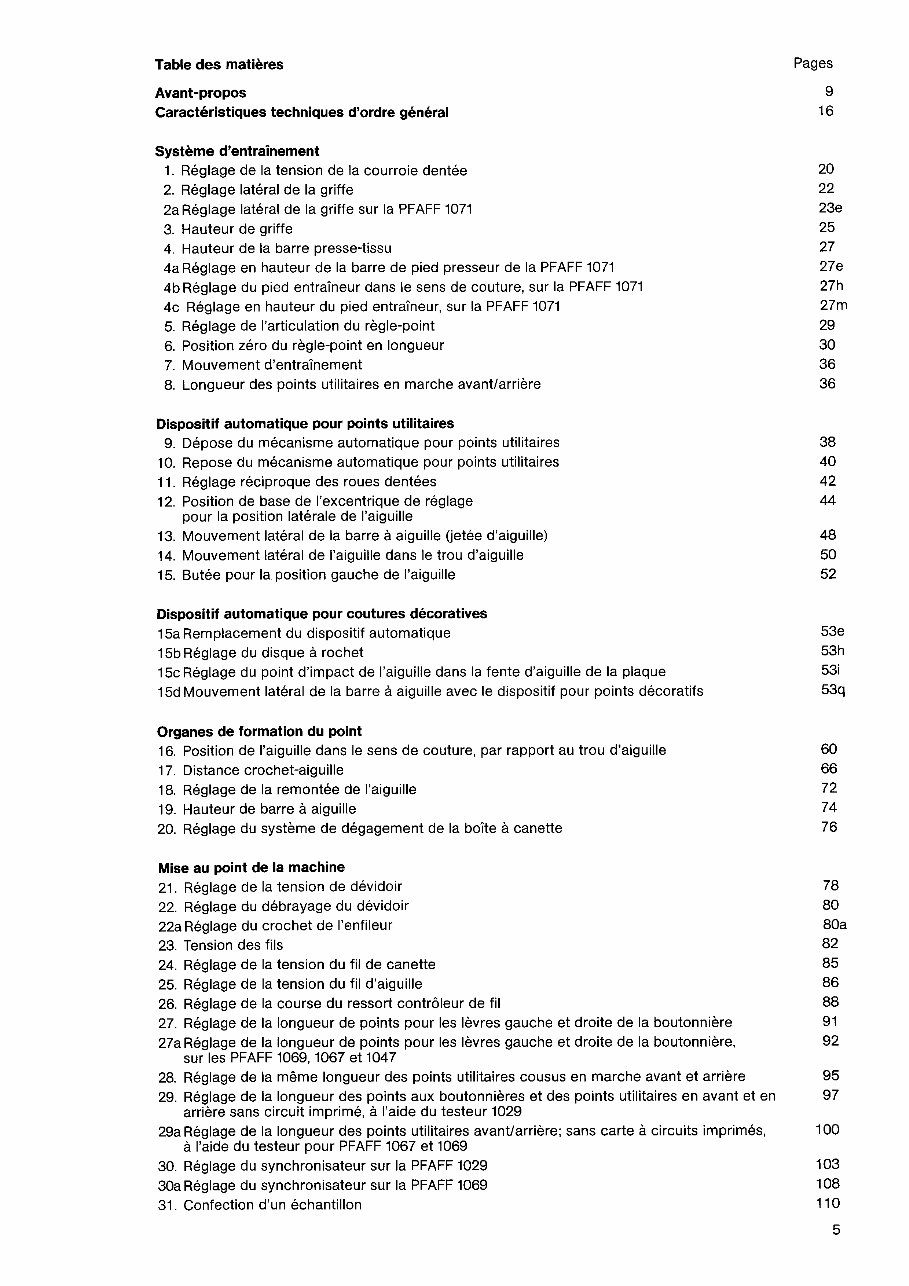 Pfaff Sewing Machines (905 to 1222) Service & Repair Manual preview img 8