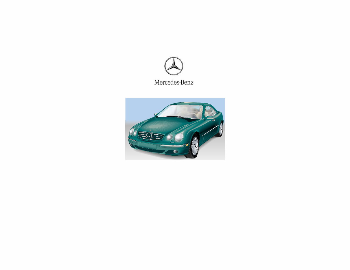 2000 Mercedes-Benz CL-Class CL55 AMG Owners Manual preview img 1