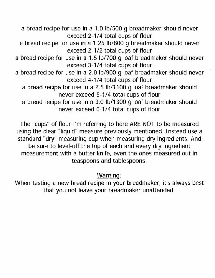 Cookworks Breadmaker Parts Model B6989 Instruction Manual Recipes preview img 6
