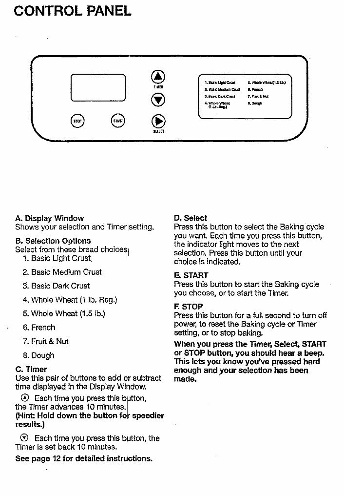 White Westinghouse Fresh Bake Breadmaker Parts Model WTR4400 Instruction Manual Recipes preview img 9