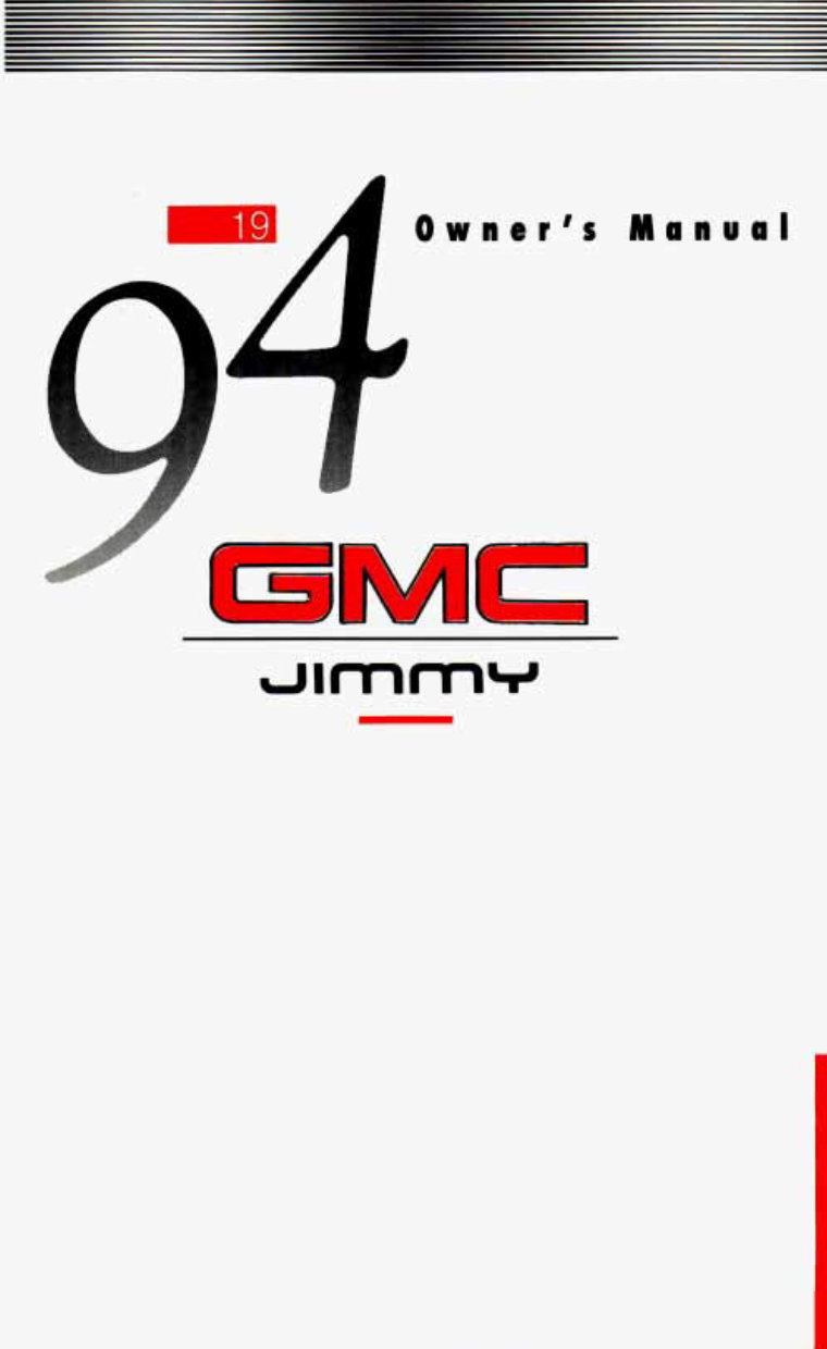 1994 GMC Jimmy Owners Manual preview img 1