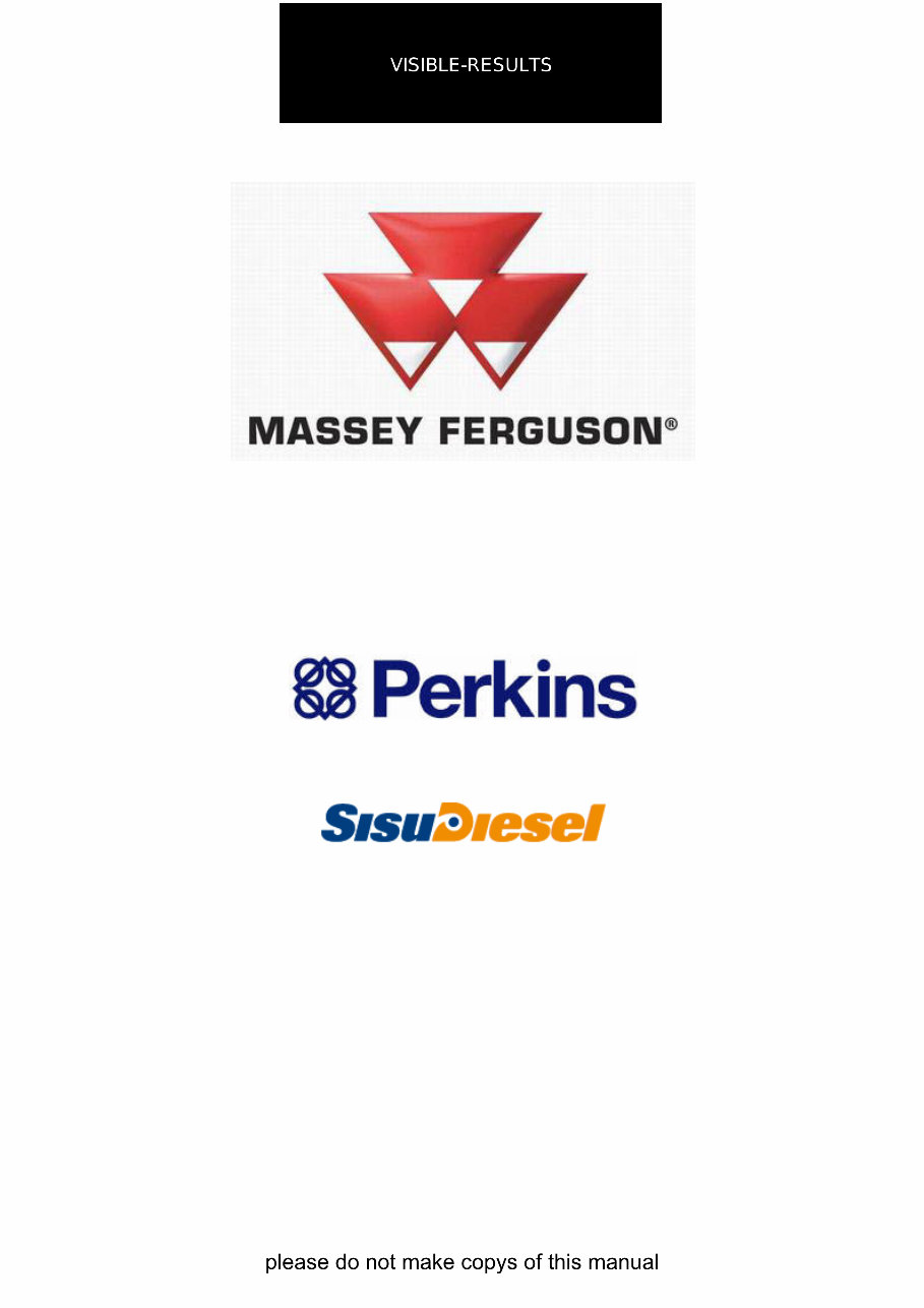 MASSEY FERGUSON Engines Supplement Workshop Manual preview img 1