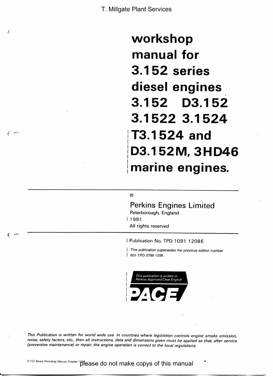 MASSEY FERGUSON Engines Supplement Workshop Manual preview img 2