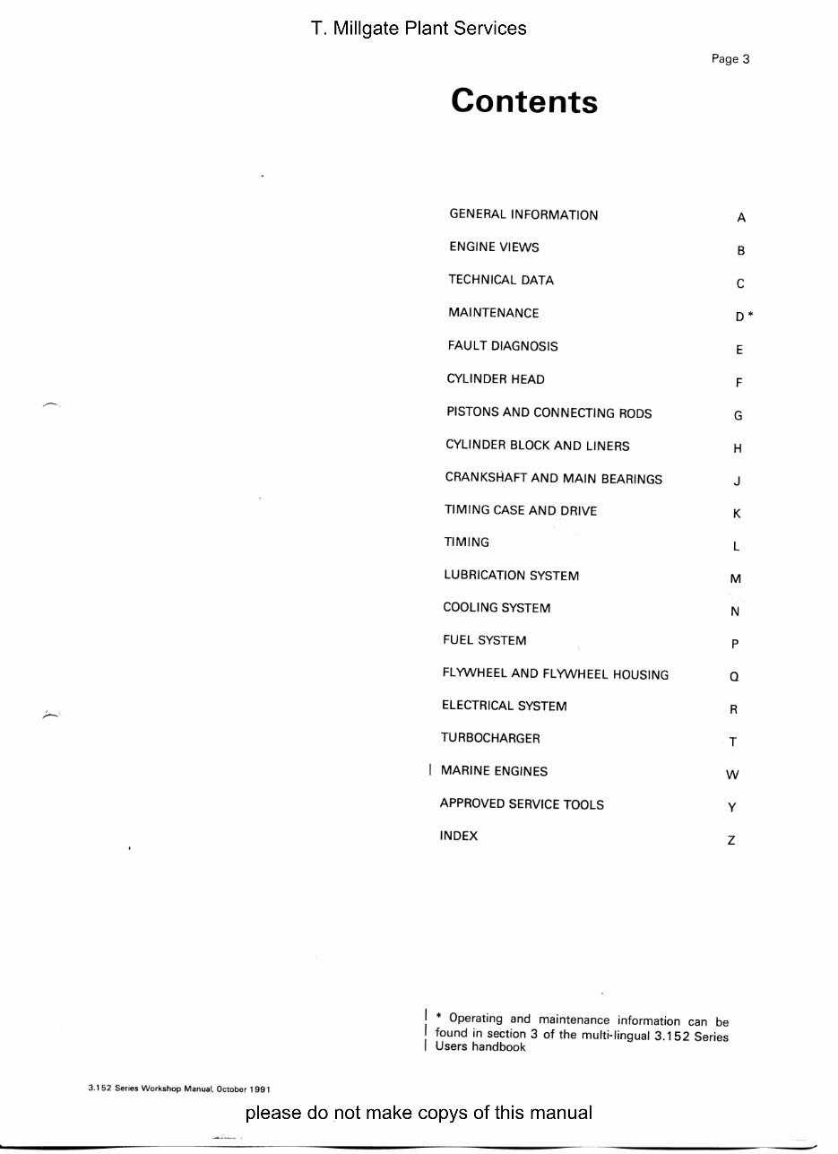 MASSEY FERGUSON Engines Supplement Workshop Manual preview img 4