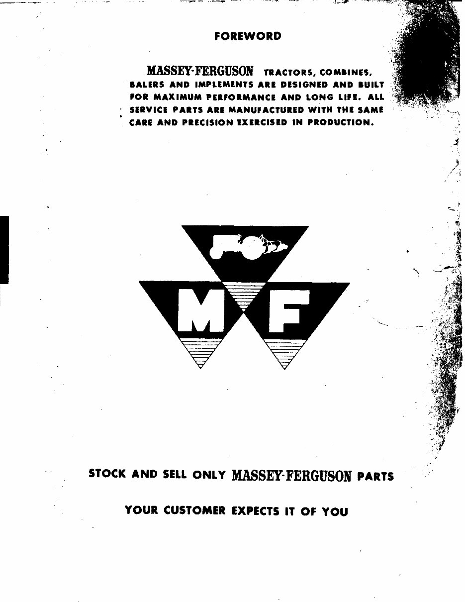 MASSEY FERGUSON MF 175 Tractor Parts Manual 651190M97 preview img 3