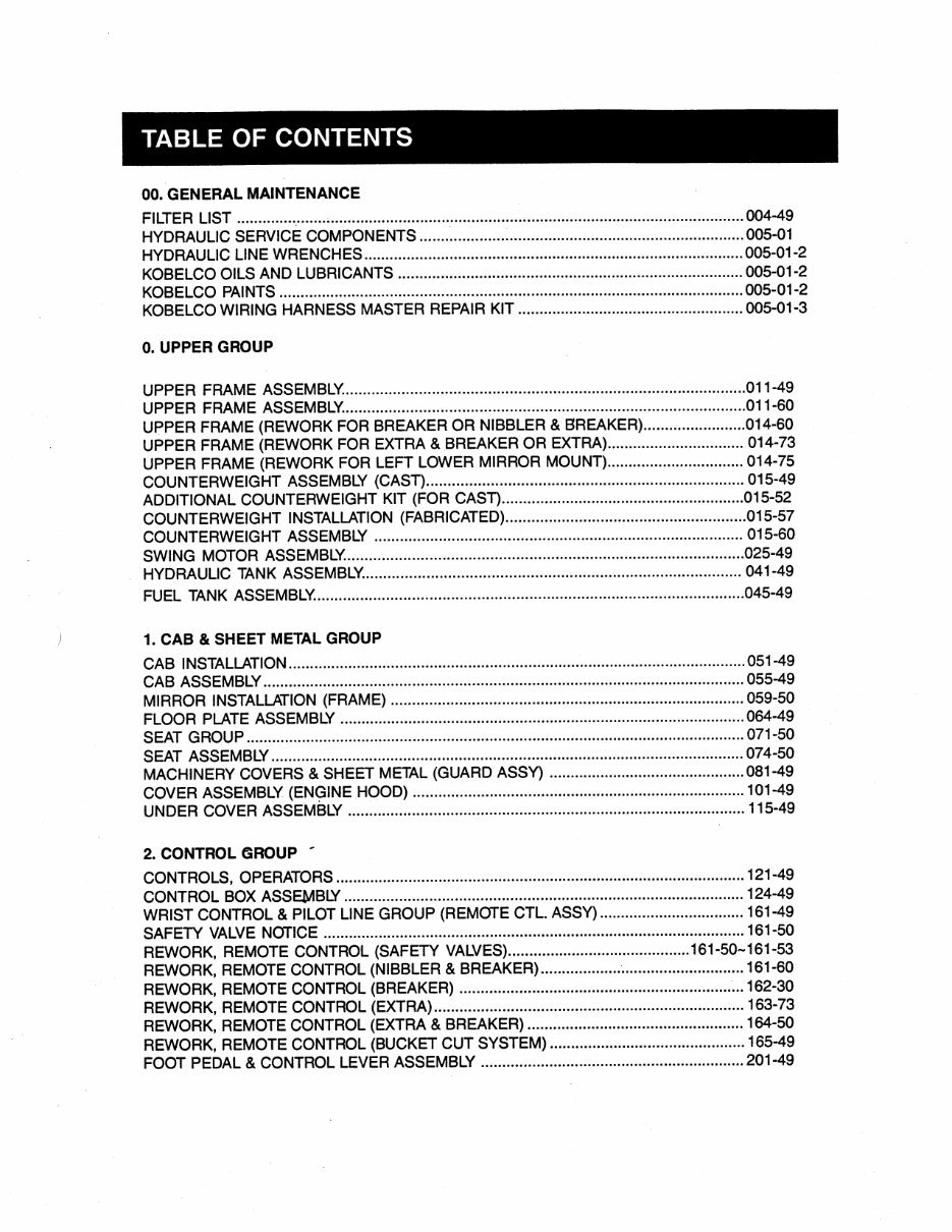 Kobelco SK220LC MARK IV Hydraulic Exavator Illustrated Parts List Manual - After Serial Number LLU1801; With CUMMINS Diesel Engi preview img 9