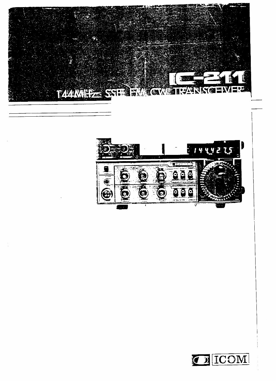ICOM Service Manual IC 211 preview img 1