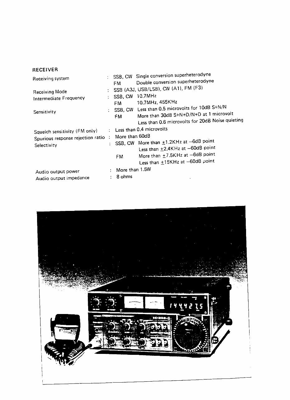 ICOM Service Manual IC 211 preview img 4