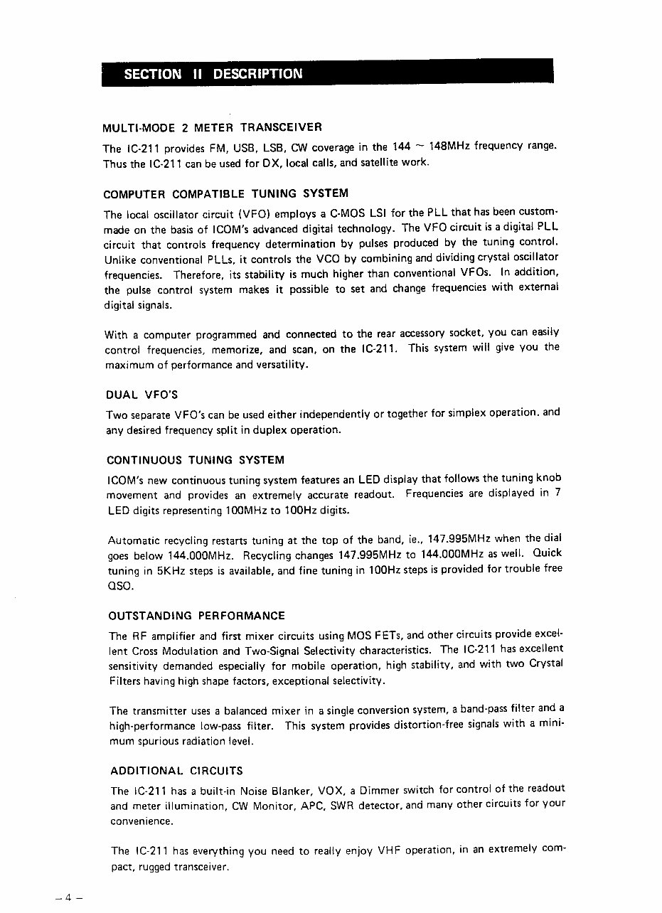 ICOM Service Manual IC 211 preview img 5