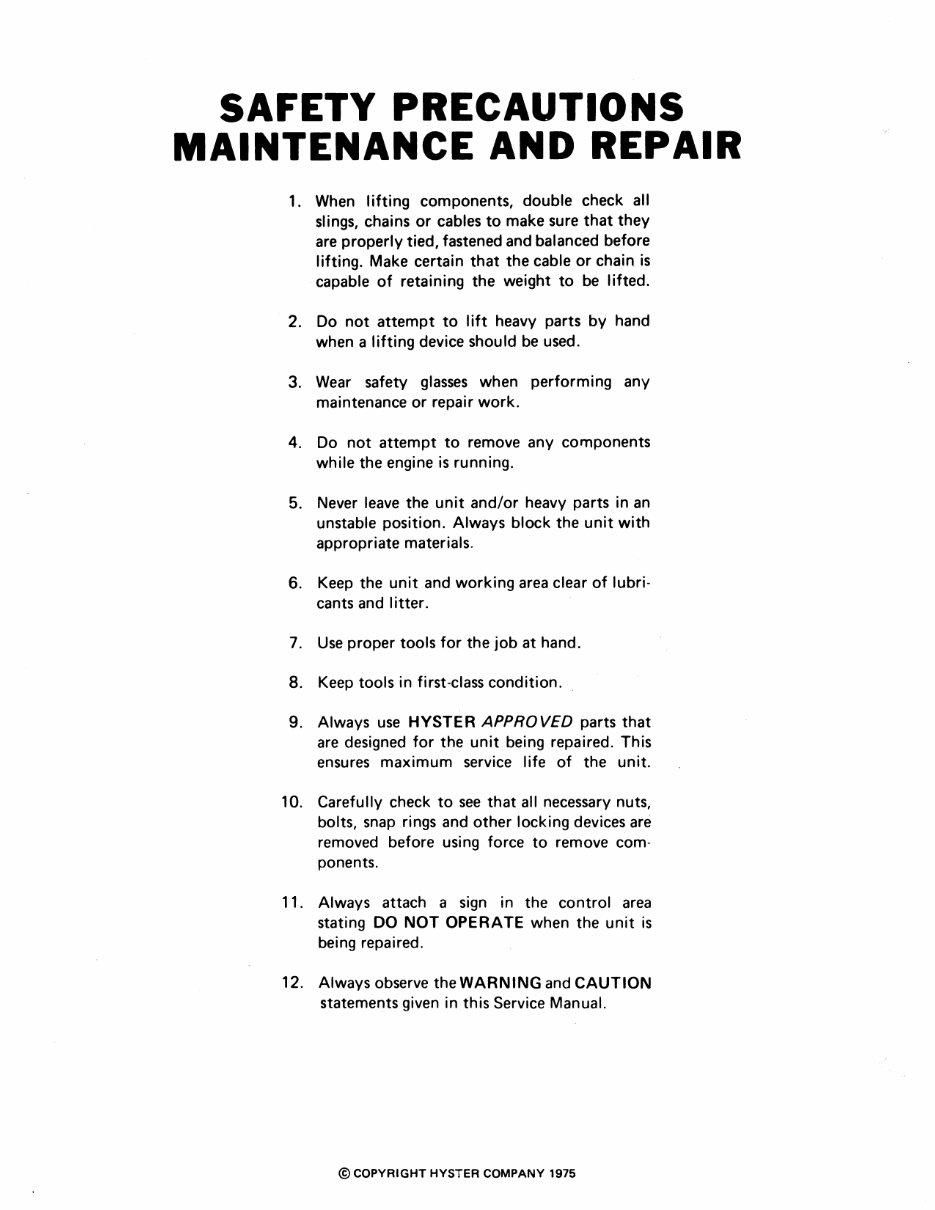 Hyster Challenger H60c, H70c, H80c, H90c, H100c, H120c, Spacesaver S60b, S70b, S80b, S100b Forklift Complete Workshop Service Re preview img 2