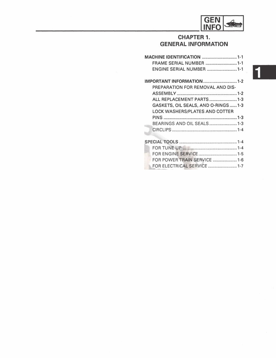 2000 Yamaha V Max 600 Deluxe (Elec. Start) Service & Repair Manual preview img 3