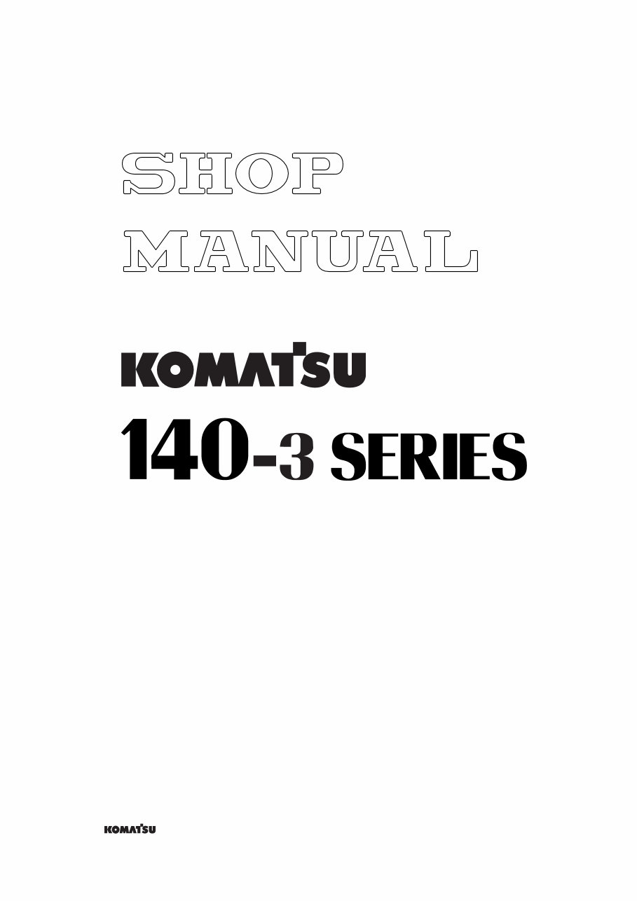 Komatsu SA6D140E-3 Diesel Engine Repair Service Manual preview img 1