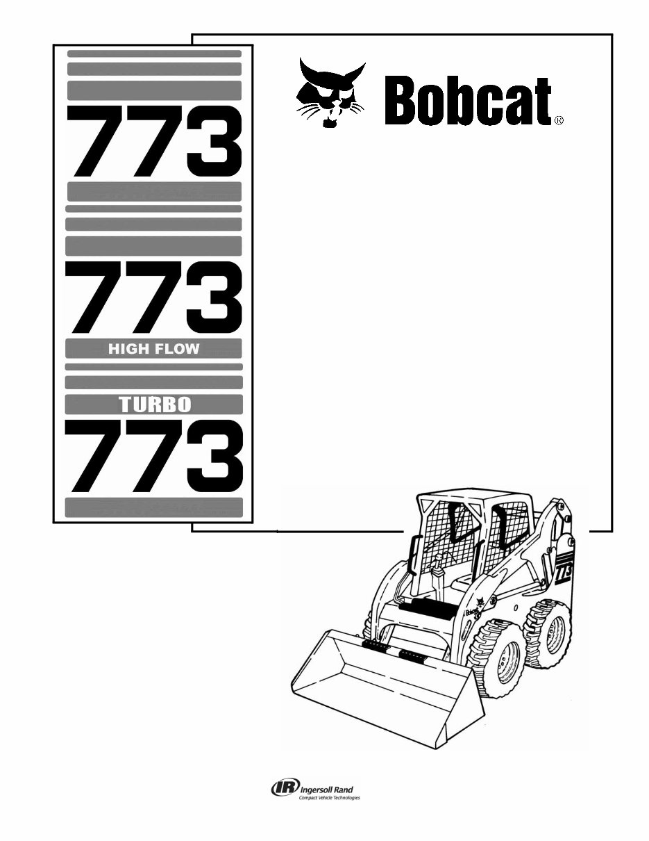 Bobcat 773 518011001+ G Series Factory Service & Work Shop Manual preview img 1