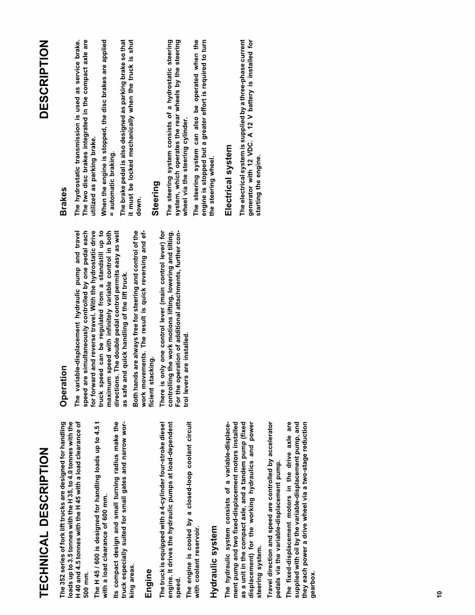 Linde Diesel Forklift Truck 352 and 352-02 Series: H35, H40, H45 Operating Manual (User Manual) preview img 7