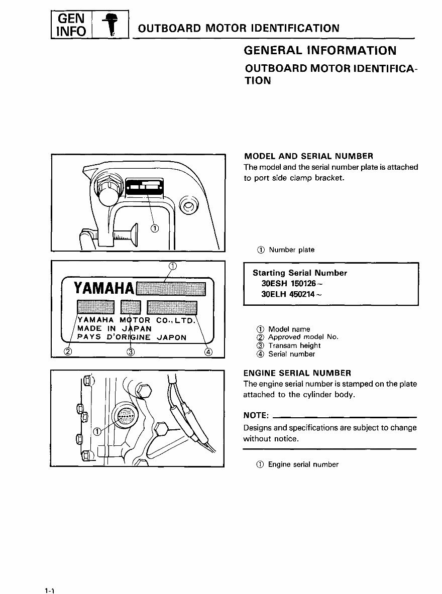 Yamaha Outboard 1992 30 hp 2 cyl. (496cc) 2-stroke Service/Shop Repair Manual Instant preview img 7