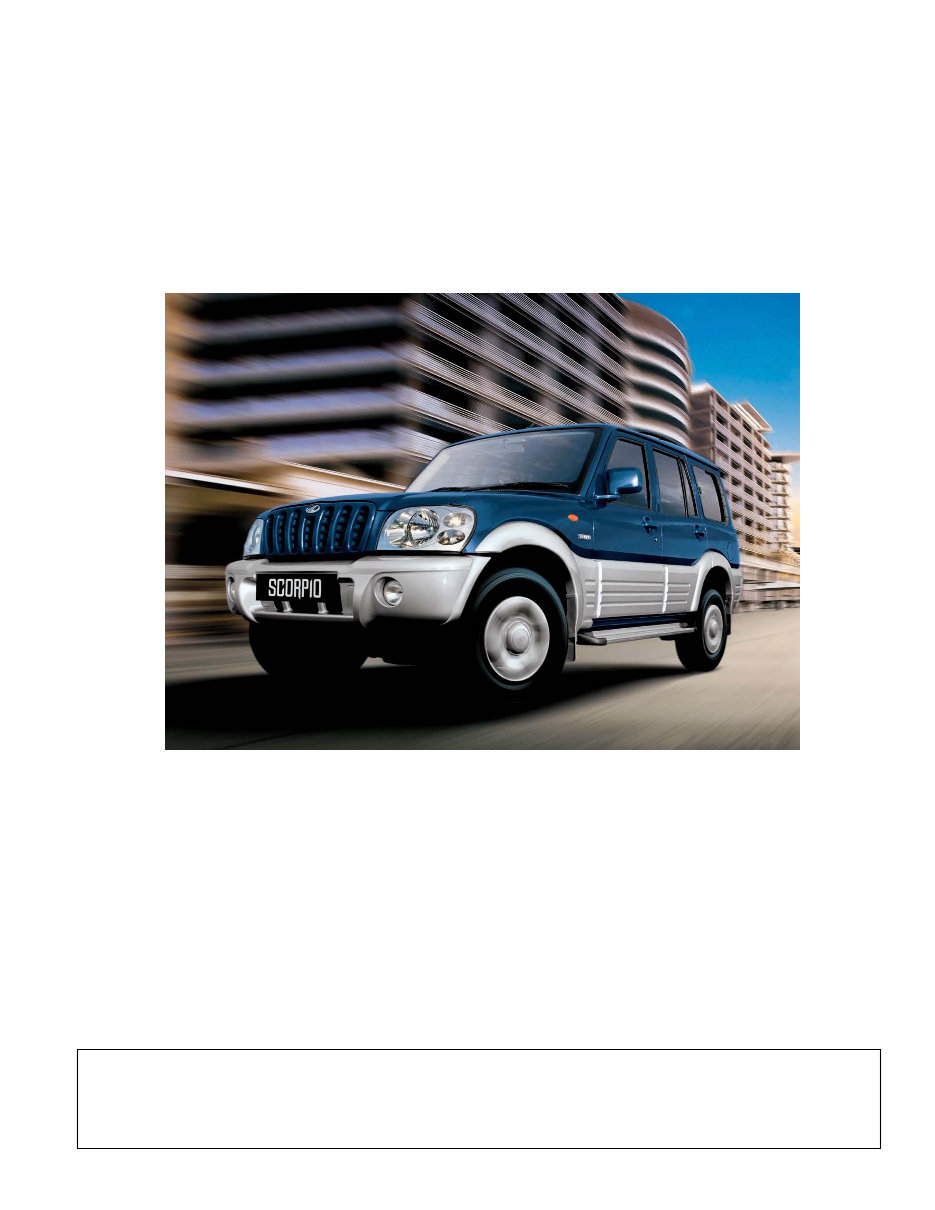 2002-2014 Mahindra Scorpio CRDe Service & Repair Manual preview img 1