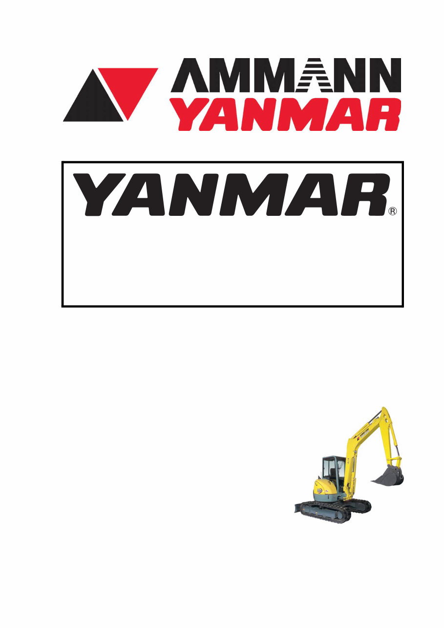 Yanmar ViO15-2A (EP), ViO20-3 (EP), ViO25-3 (EP), ViO30-3 (EP), ViO35-3 (EP),ViO45 (EP), ViO55 (EP) Excavator Operation & Mainte preview img 1