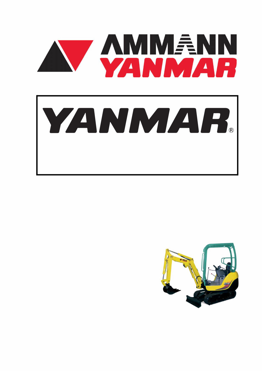 Yanmar SV15 (EP) / SV17 (EP) / SV17EX (EP) Mini-Excavators Owners Manual preview img 1