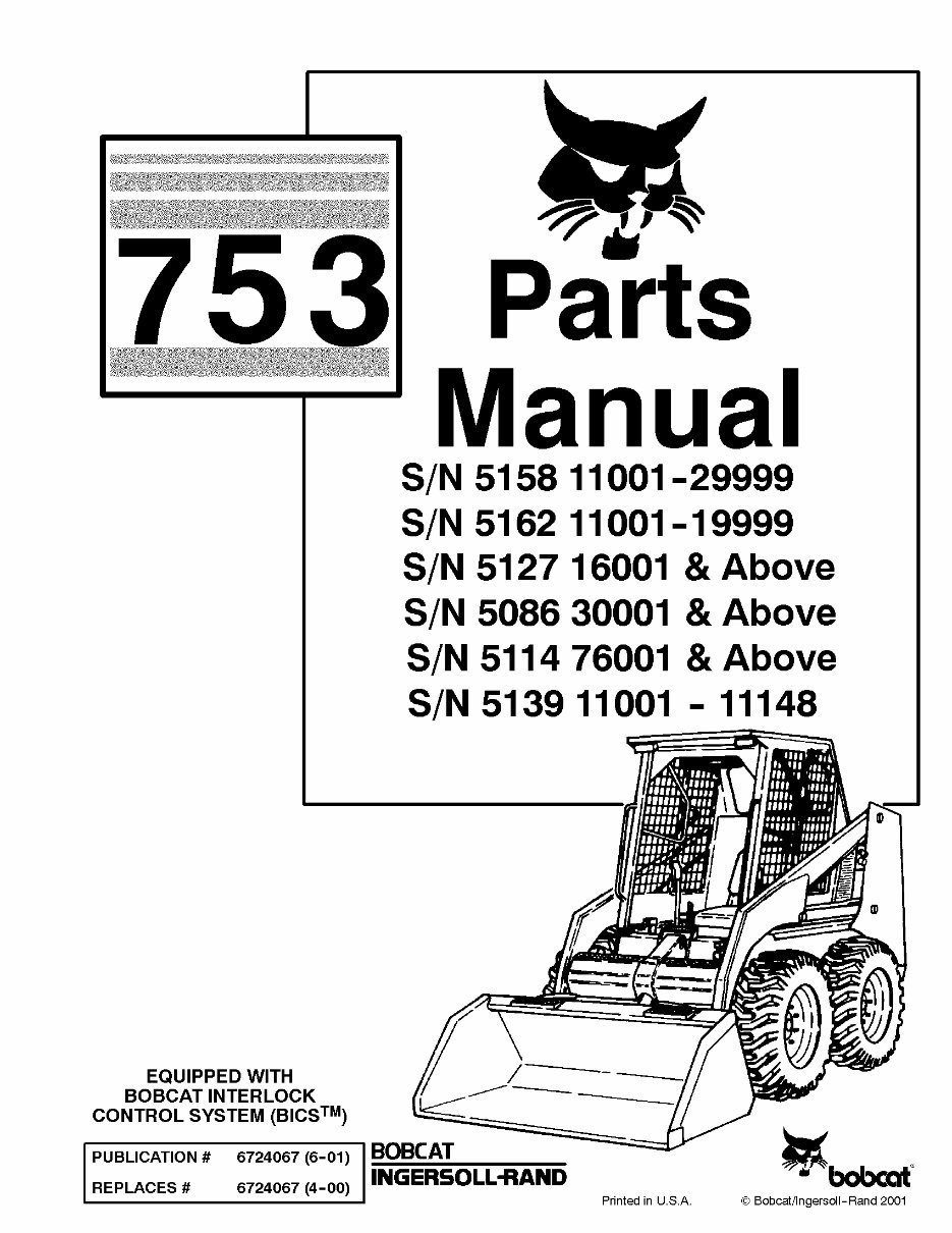 Model 753F Skid Steer Loader Parts Catalog preview img 1