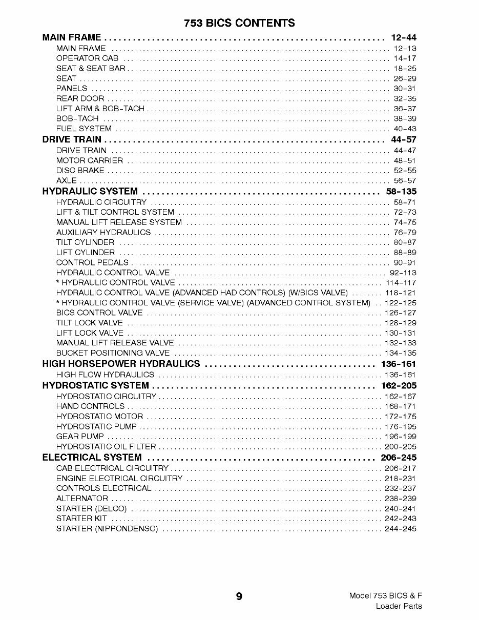 Model 753F Skid Steer Loader Parts Catalog preview img 3