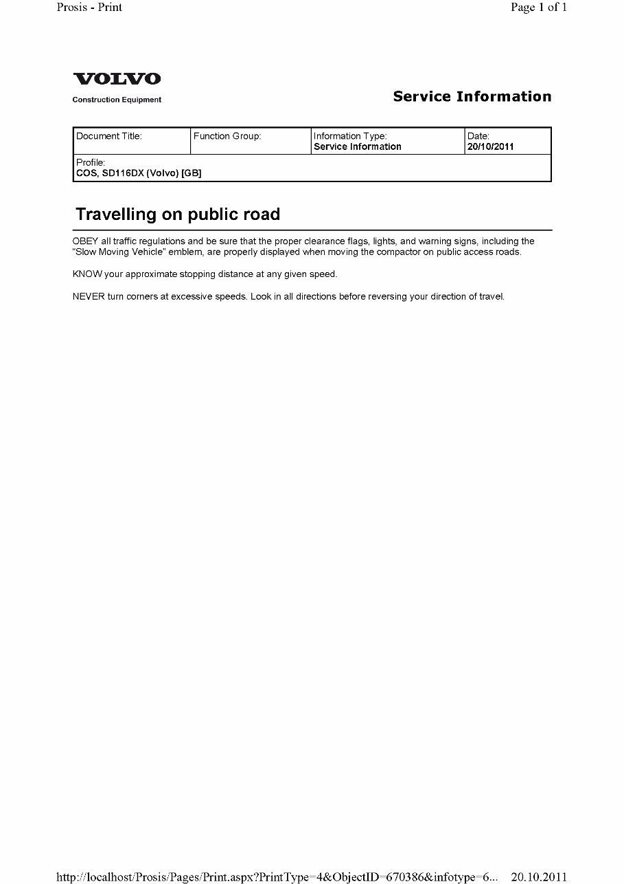 VOLVO SD116DX SINGLE-DRUM ROLLER Service Repair Manual preview img 1