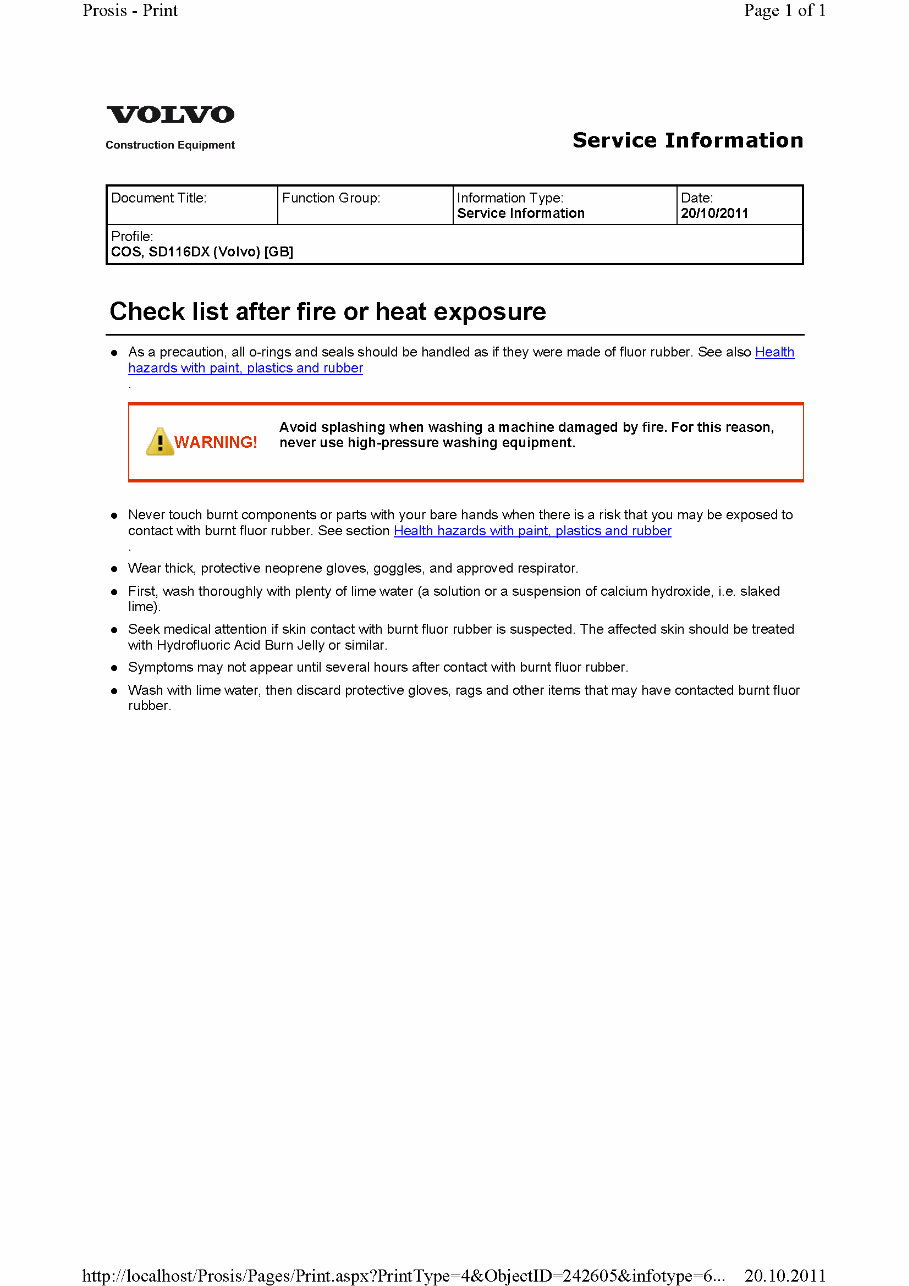 VOLVO SD116DX SINGLE-DRUM ROLLER Service Repair Manual preview img 10