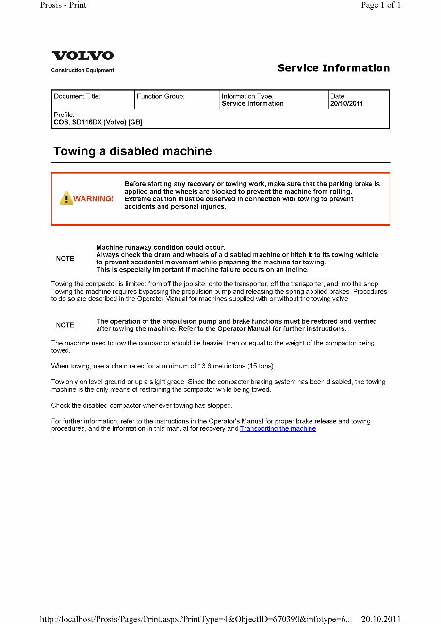 VOLVO SD116DX SINGLE-DRUM ROLLER Service Repair Manual preview img 4